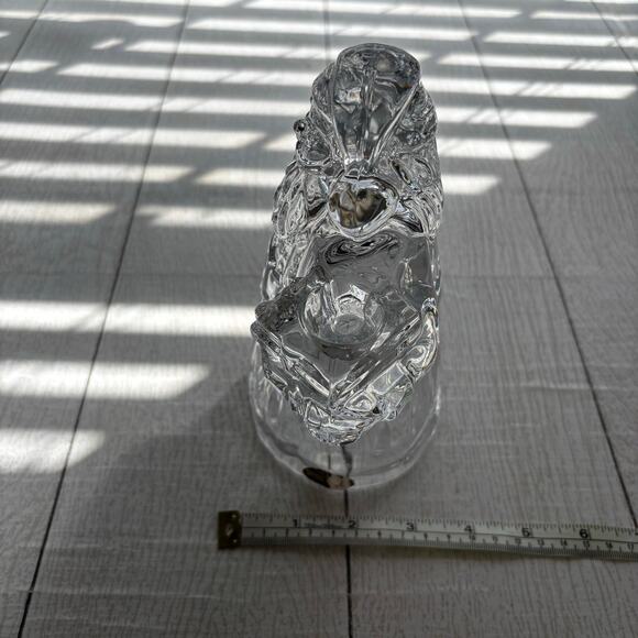 Lead Crystal Christmas Santa Claus Candle Holder Figurine - Picture 9 of 10